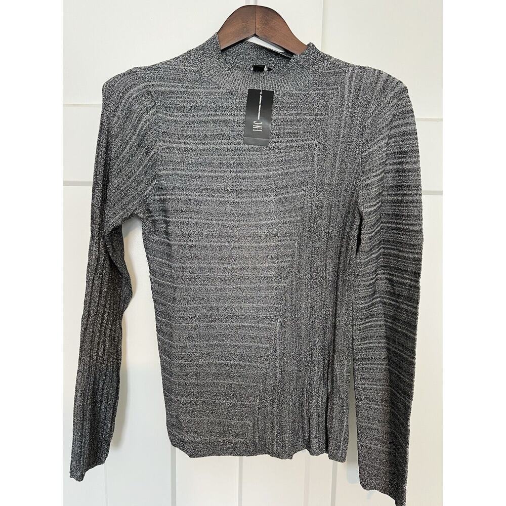 INC International Concepts Women's Top Size Large NWT Metallic Sparkle $79 MSRP